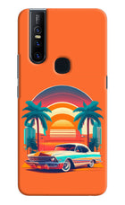Palm Drive 80s Vivo V15 Hard Case Back Cover by Casekaro