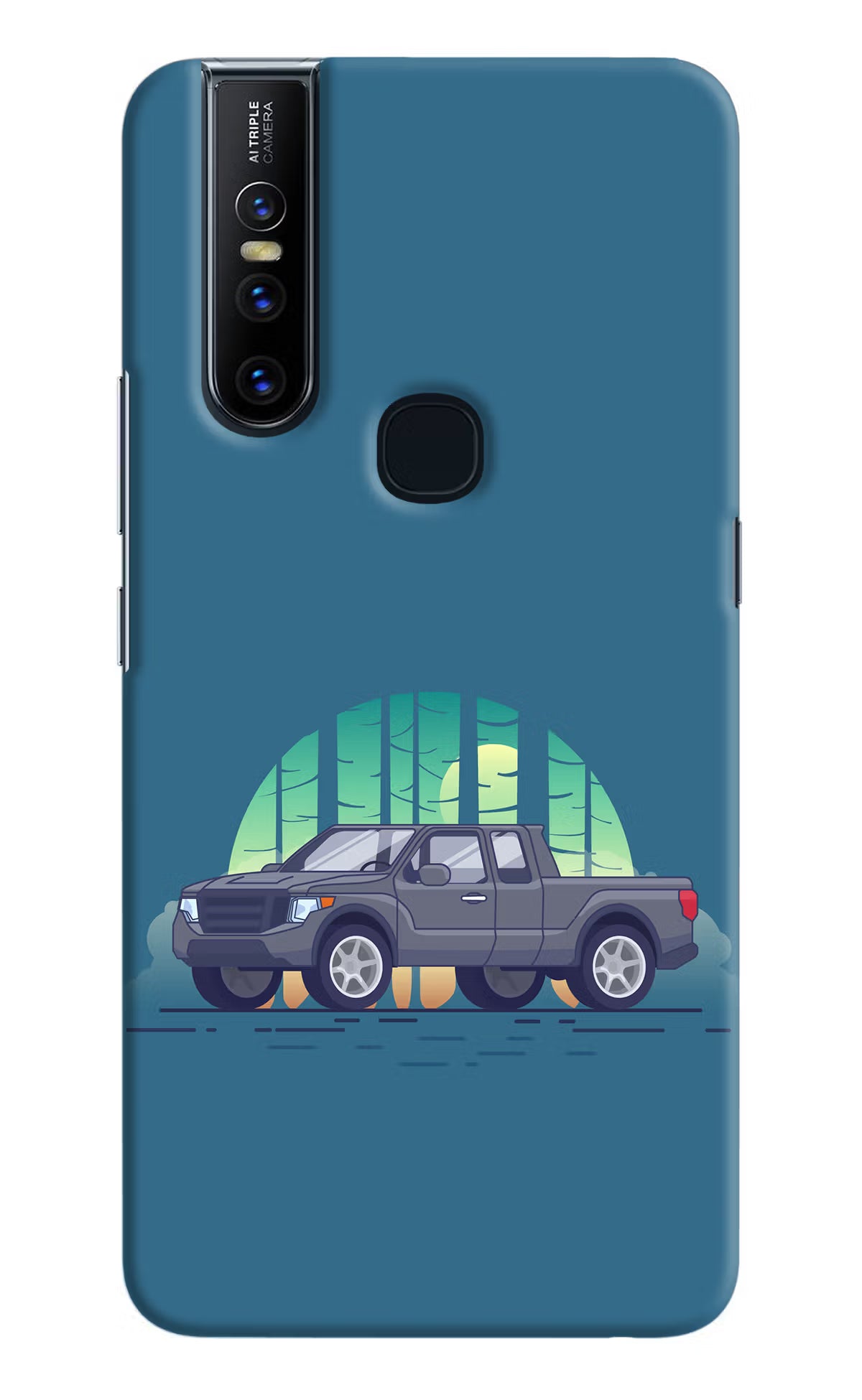 Retro Garage Vibe Vivo V15 Hard Case Back Cover by Casekaro