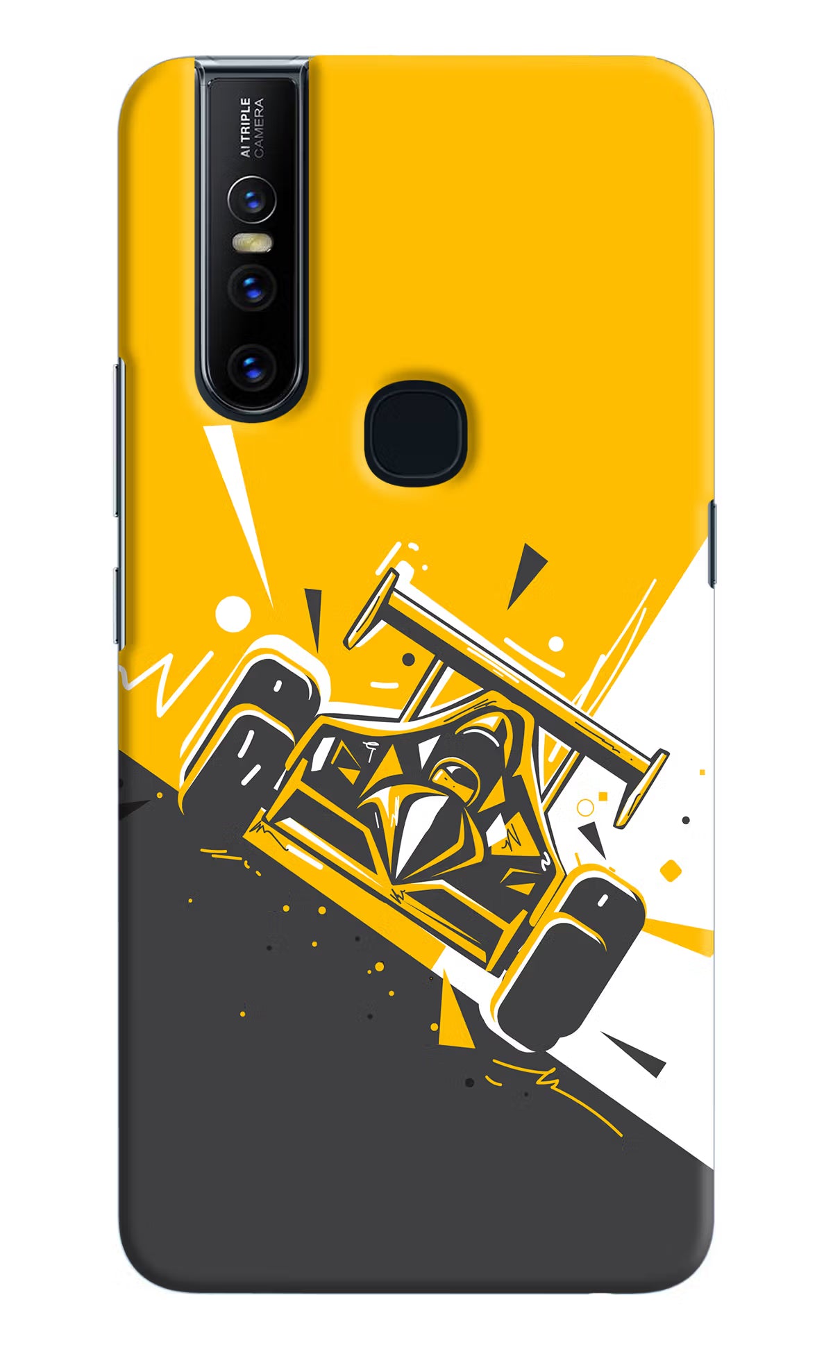Track King Vivo V15 Hard Case Back Cover by Casekaro