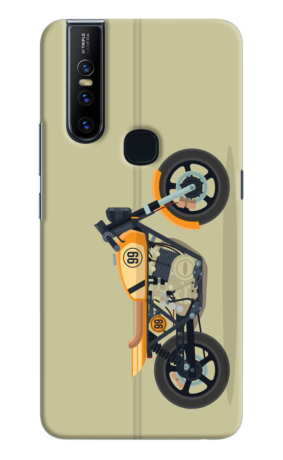 Vertical Speedster Vivo V15 Back Cover, Hard case