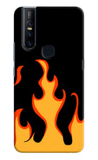 Fired Up – Black Vivo V15 Hard Case Back Cover by Casekaro