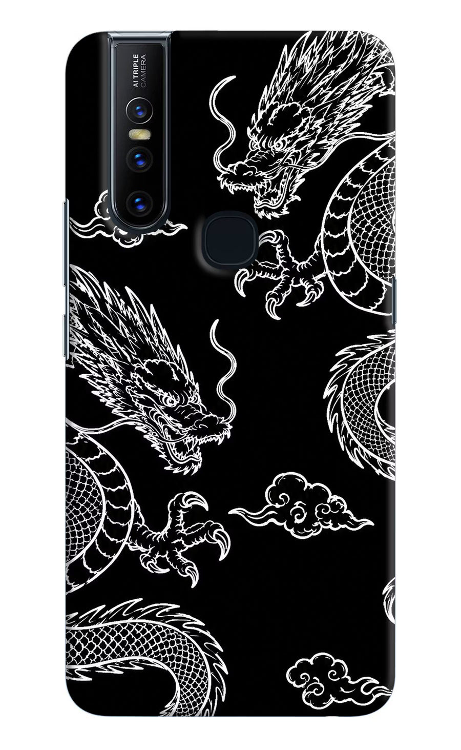 Twin Dragons Vivo V15 Back Cover, Hard case