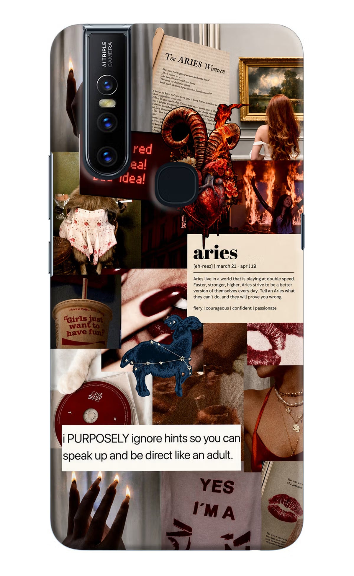 Zodiac Aries Vivo V15 Back Cover