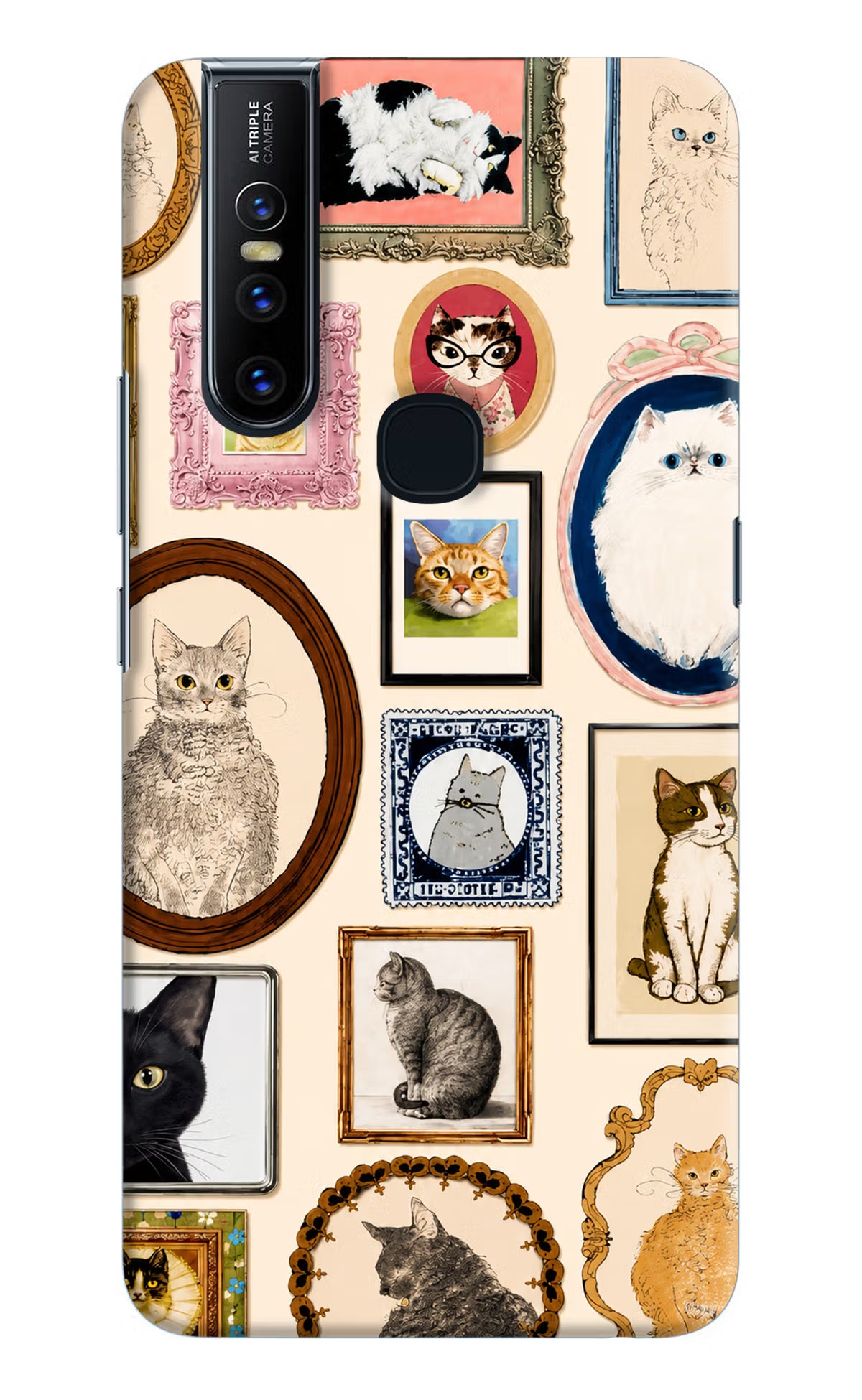 Mirror Cats Vivo V15 Back Cover