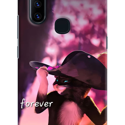 Forever Cat Vivo V15 Hard Case Back Cover by Casekaro