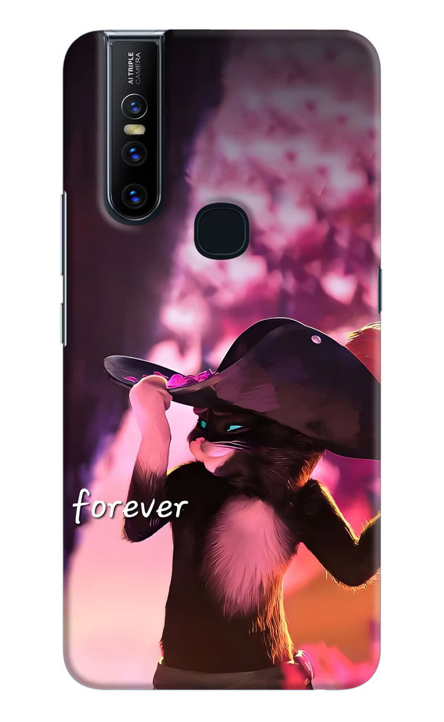 Forever Cat Vivo V15 Hard Case Back Cover by Casekaro