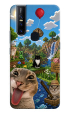 Minecraft Cat Chaos Vivo V15 Hard Case Back Cover by Casekaro