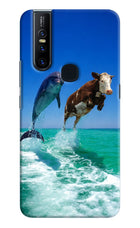 Dolphin vs Cow Vivo V15 Hard Case Back Cover by Casekaro