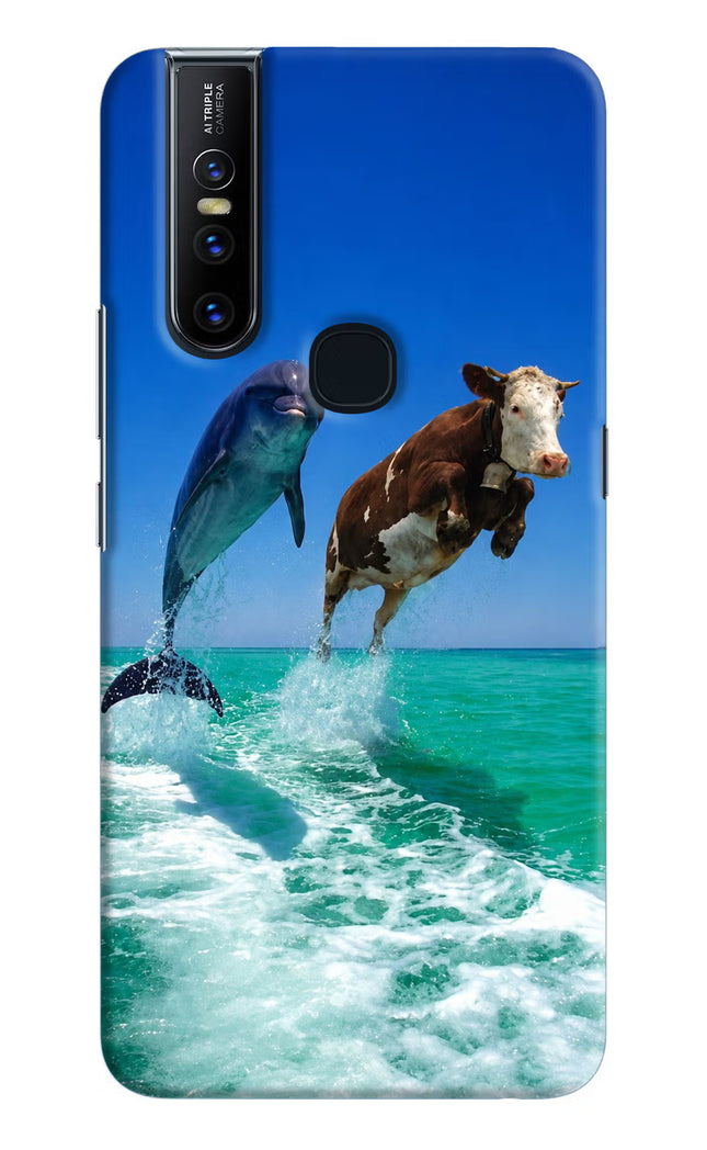 Dolphin vs Cow Vivo V15 Hard Case Back Cover by Casekaro