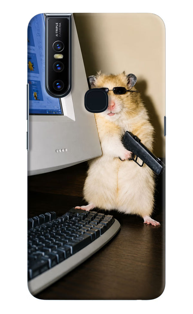 Hacker Hamster Vivo V15 Hard Case Back Cover by Casekaro
