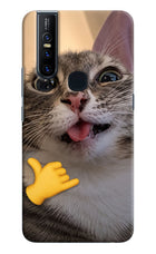 Silly Cat Call Vivo V15 Hard Case Back Cover by Casekaro