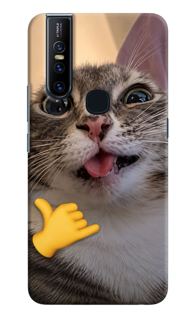 Silly Cat Call Vivo V15 Hard Case Back Cover by Casekaro