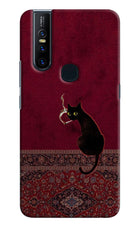 Midnight Cat Vivo V15 Hard Case Back Cover by Casekaro