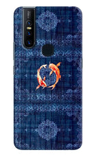 Koi Blue Vivo V15 Hard Case Back Cover by Casekaro