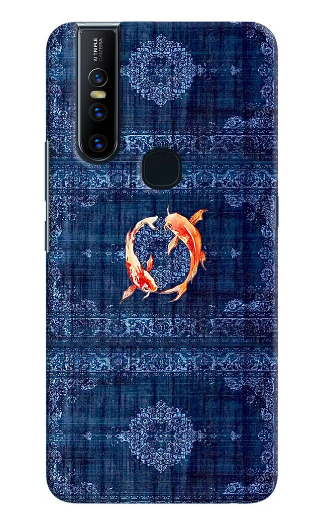 Koi Blue Vivo V15 Hard Case Back Cover by Casekaro
