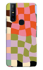 Wavy Grid Vivo V15 Hard Case Back Cover by Casekaro