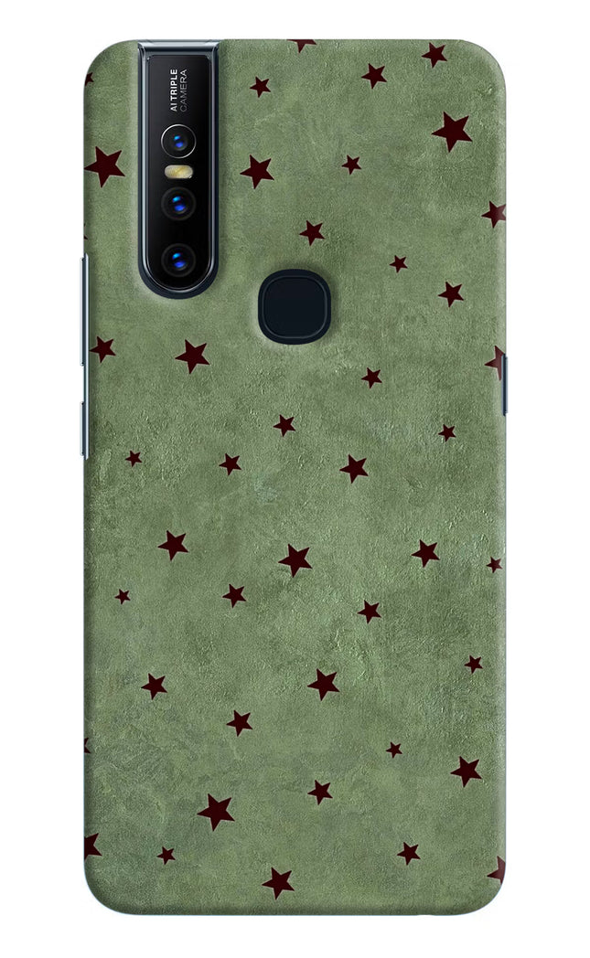 Green Stars Vivo V15 Hard Case Back Cover by Casekaro