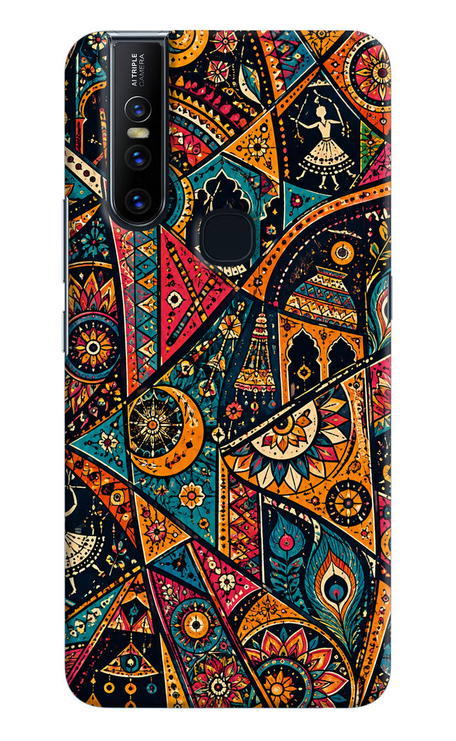 Folk Print Vivo V15 Hard Case Back Cover by Casekaro
