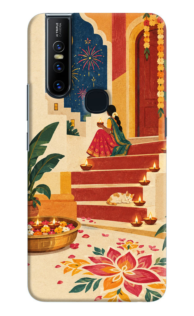 Diwali Rangoli Vivo V15 Hard Case Back Cover by Casekaro