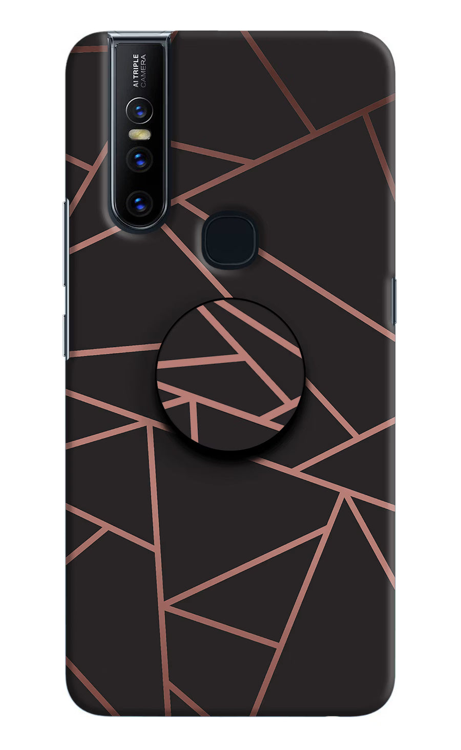 Geometric Pattern Vivo V15 Pop Case, Hard case