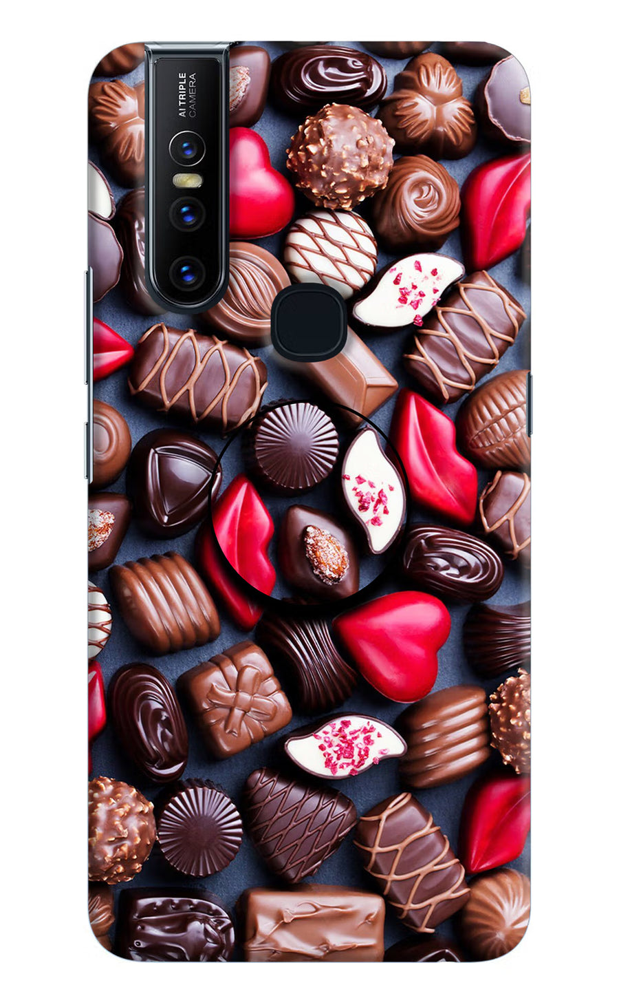Chocolates Vivo V15 Pop Case, Hard case