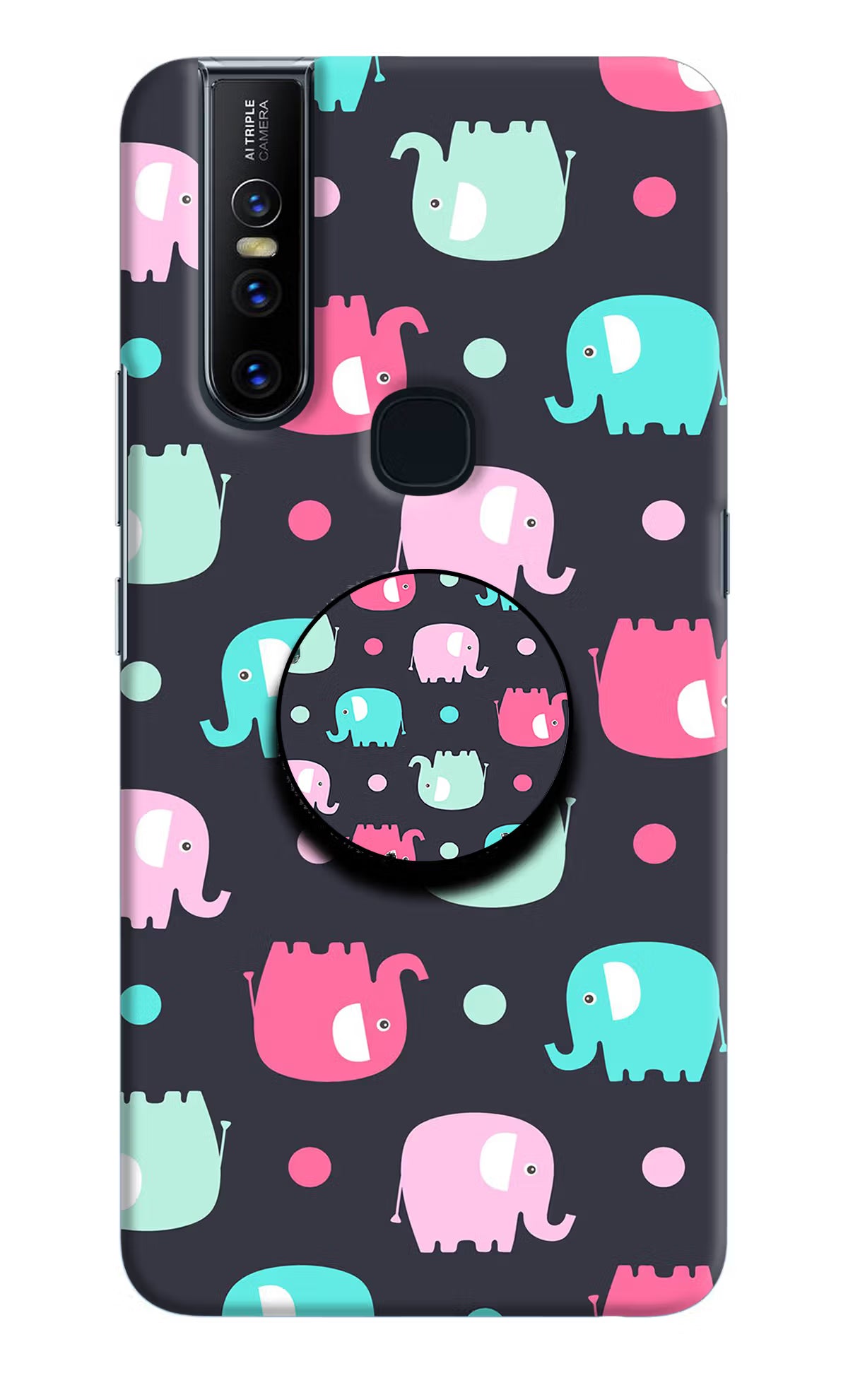 Baby Elephants Vivo V15 Pop Case by Casekaro
