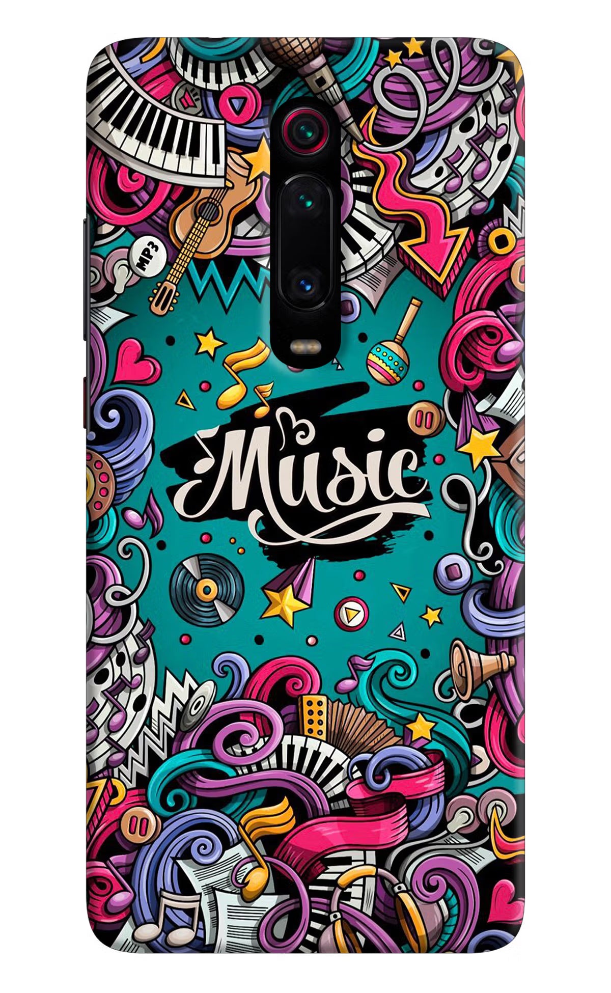 Music Graffiti Redmi K20/K20 Pro Hard Case Back Cover by Casekaro