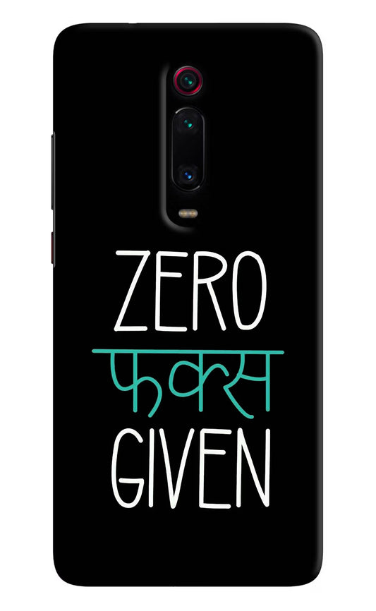 Zero Fucks Given Redmi K20/K20 Pro Hard Case Back Cover by Casekaro