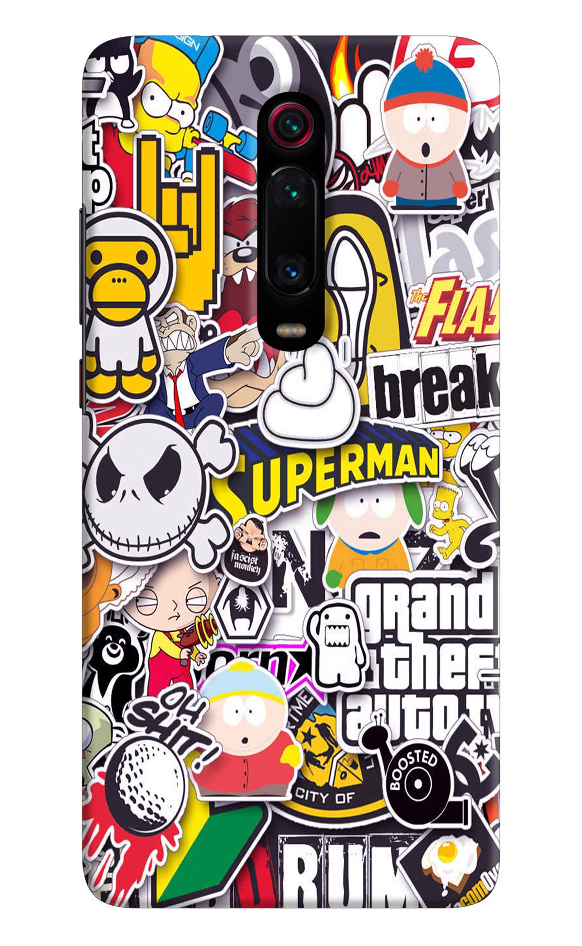 Sticker Bomb Redmi K20/K20 Pro Hard Case Back Cover by Casekaro