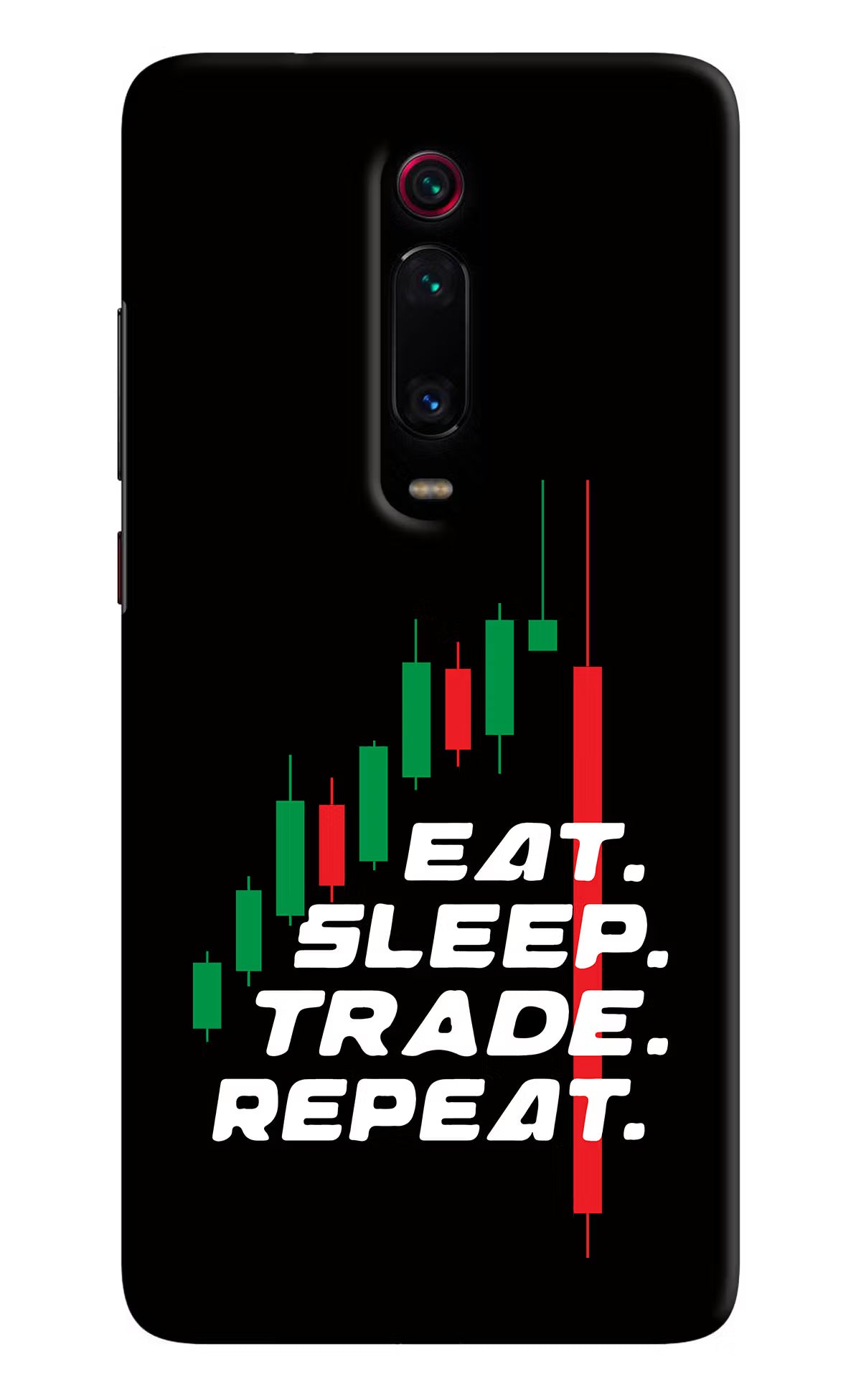 Eat Sleep Trade Repeat Redmi K20/K20 Pro Hard Case Back Cover by Casekaro
