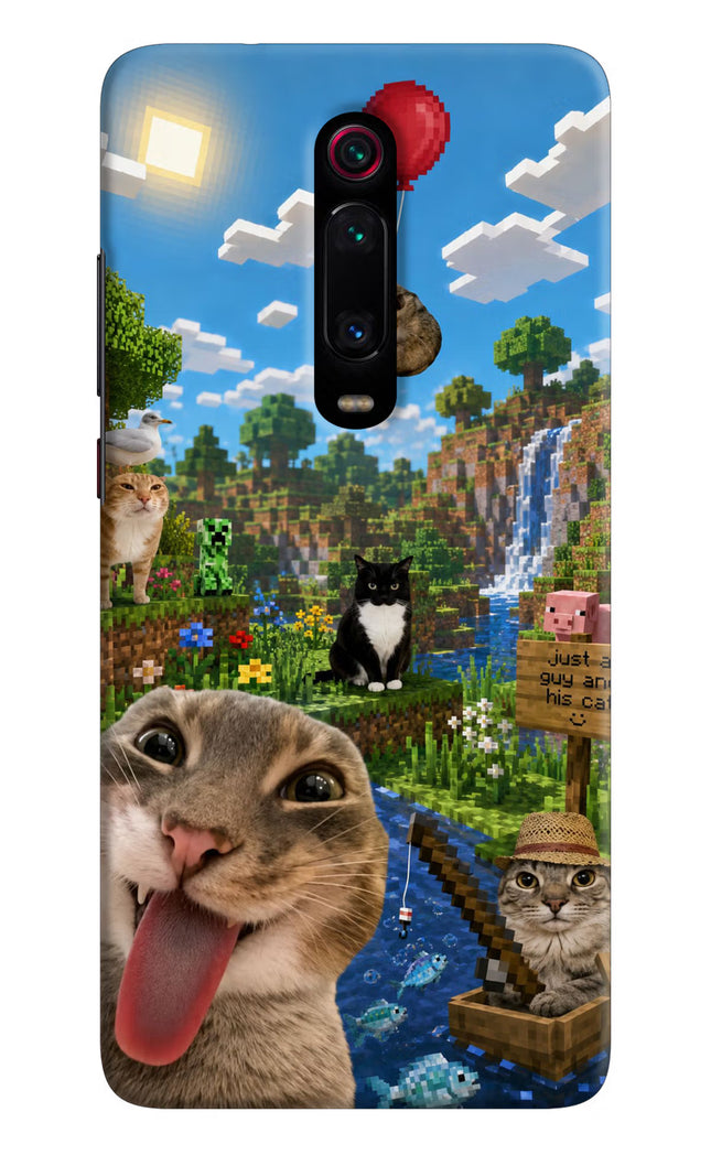 Minecraft Cat Chaos Redmi K20/K20 Pro Hard Case Back Cover by Casekaro