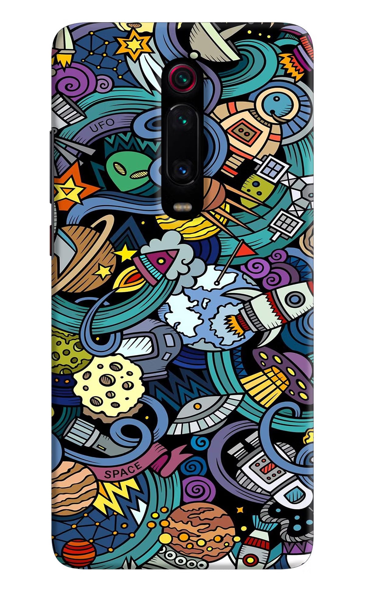 Space Abstract Redmi K20 Pro Hard Case Back Cover by Casekaro