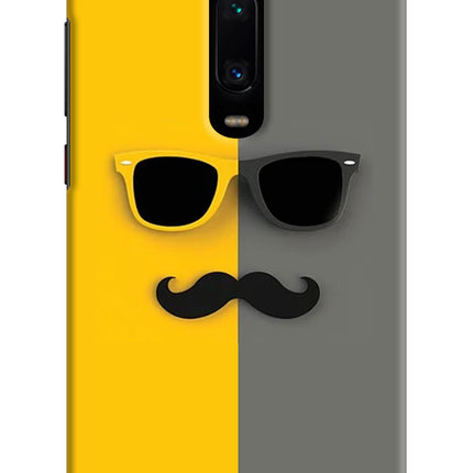 Sunglasses with Mustache Redmi K20 Pro Hard Case Back Cover by Casekaro