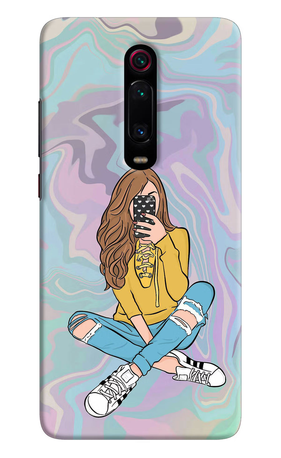 Selfie Girl Redmi K20 Pro Back Cover, Hard case