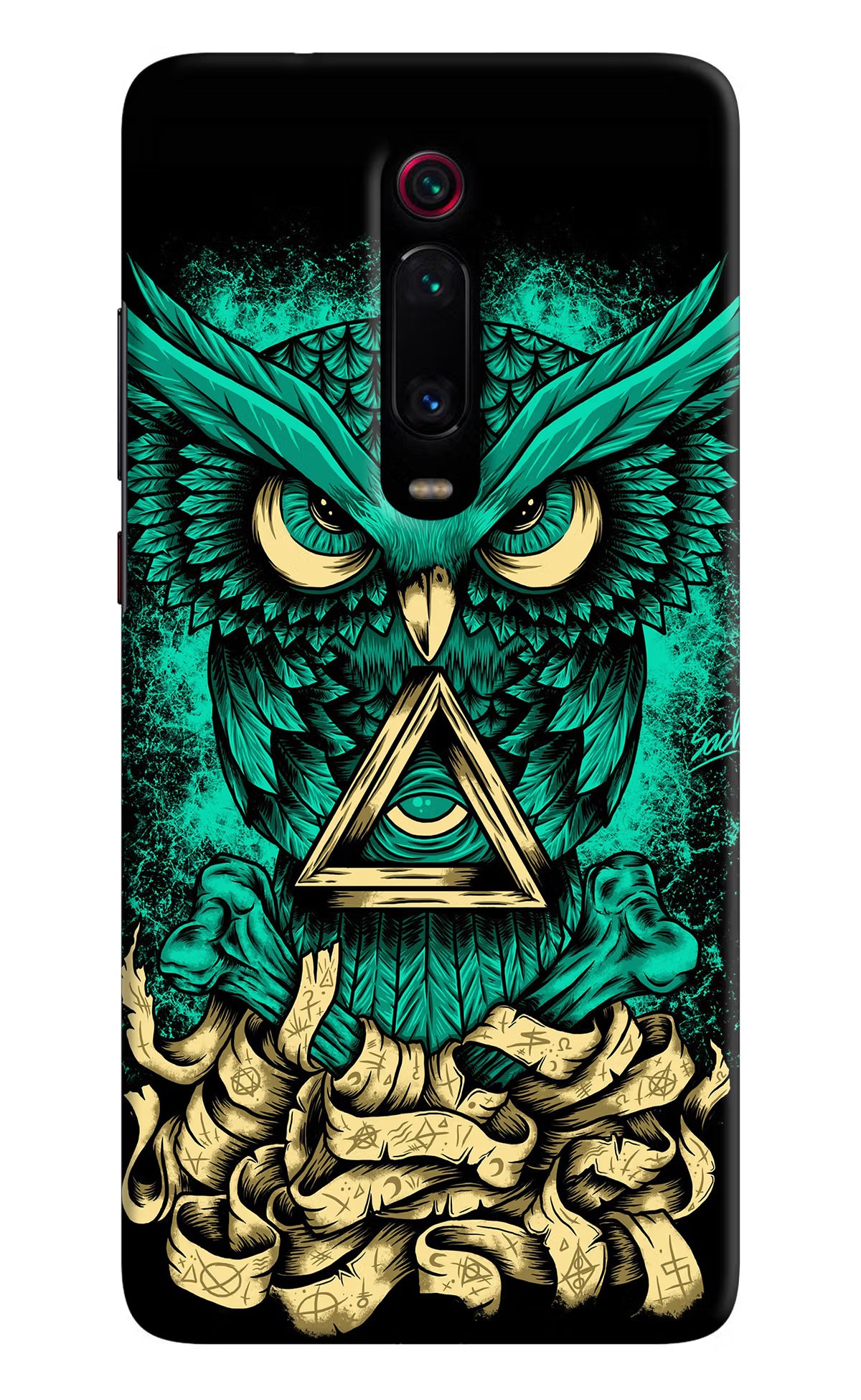 Green Owl Redmi K20 Pro Hard Case Back Cover by Casekaro