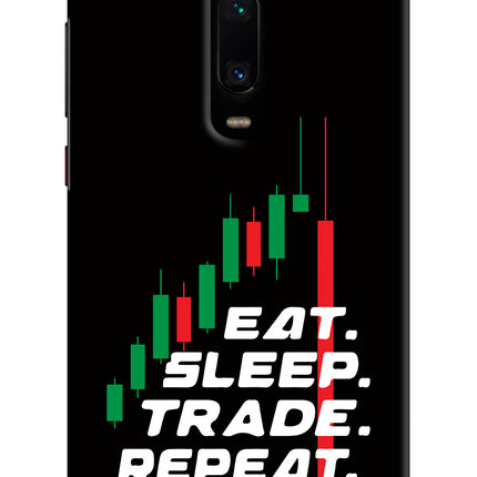 Eat Sleep Trade Repeat Redmi K20 Pro Hard Case Back Cover by Casekaro