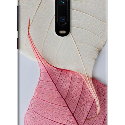 White Pink Leaf Redmi K20 Pro Hard Case Back Cover by Casekaro