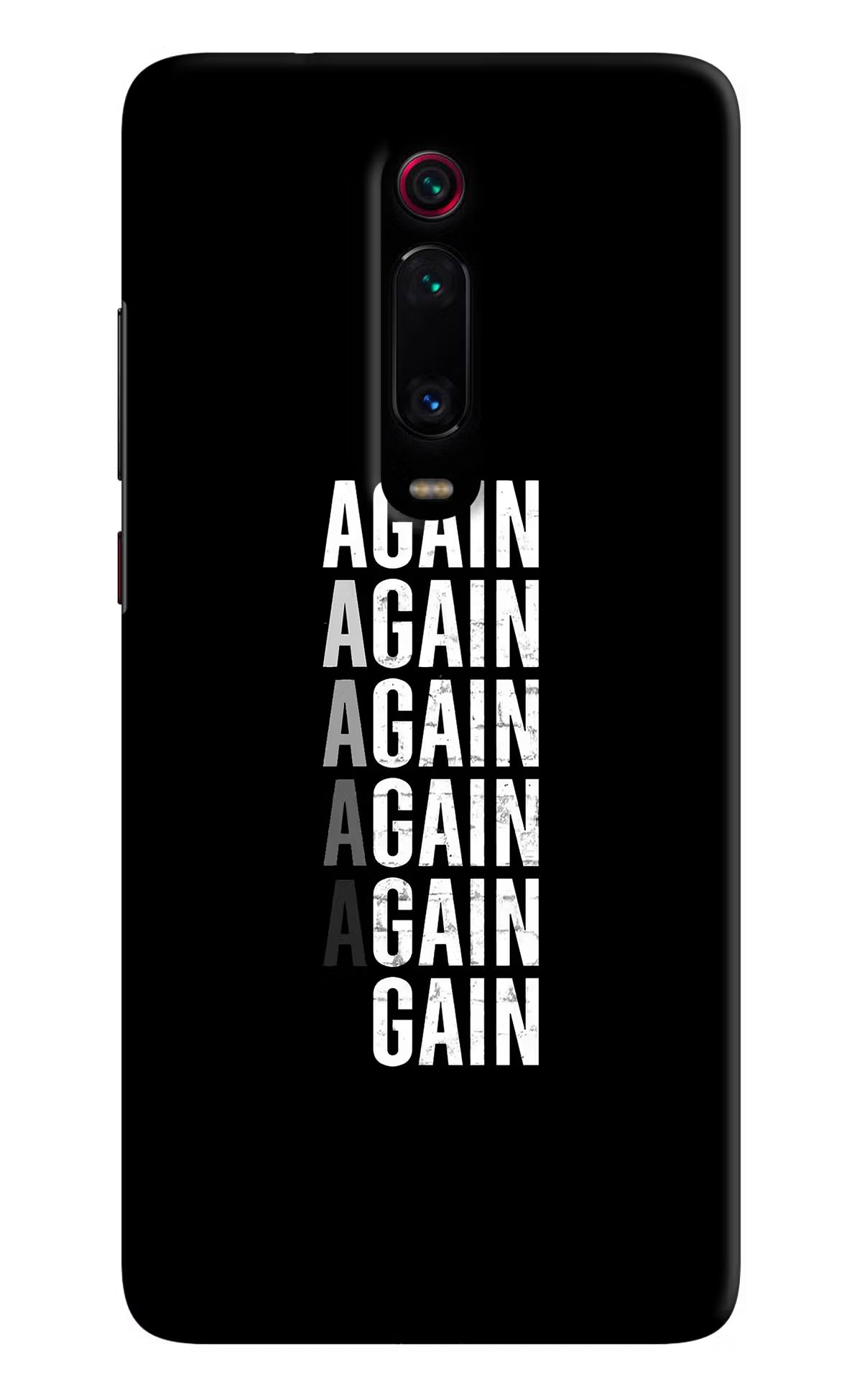 Again Again Gain Redmi K20 Pro Hard Case Back Cover by Casekaro