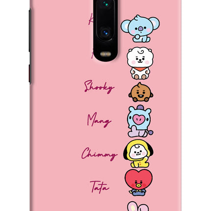 BTS names Redmi K20 Pro Hard Case Back Cover by Casekaro