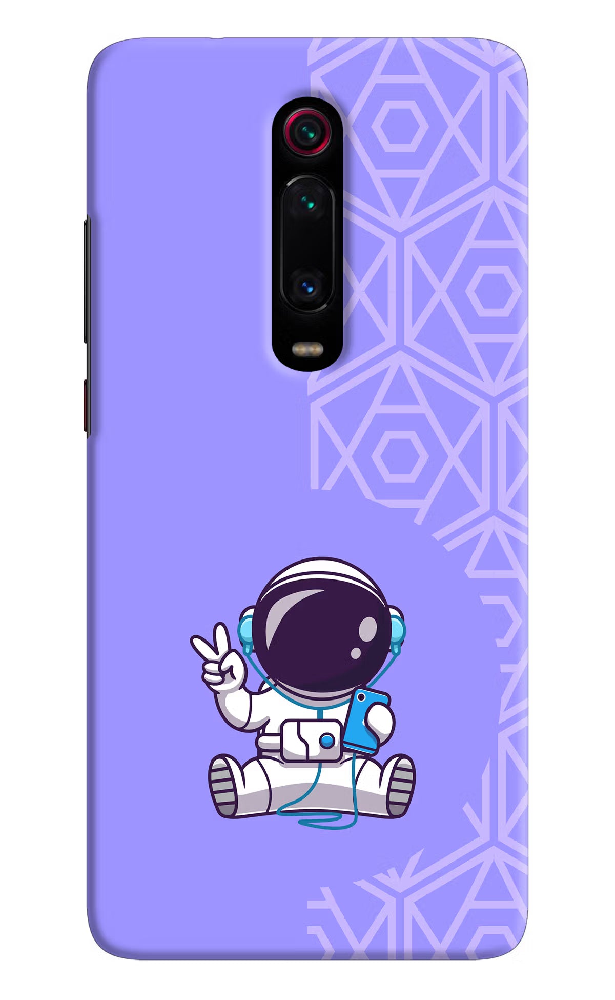 Cute Astronaut Chilling Redmi K20 Pro Hard Case Back Cover by Casekaro