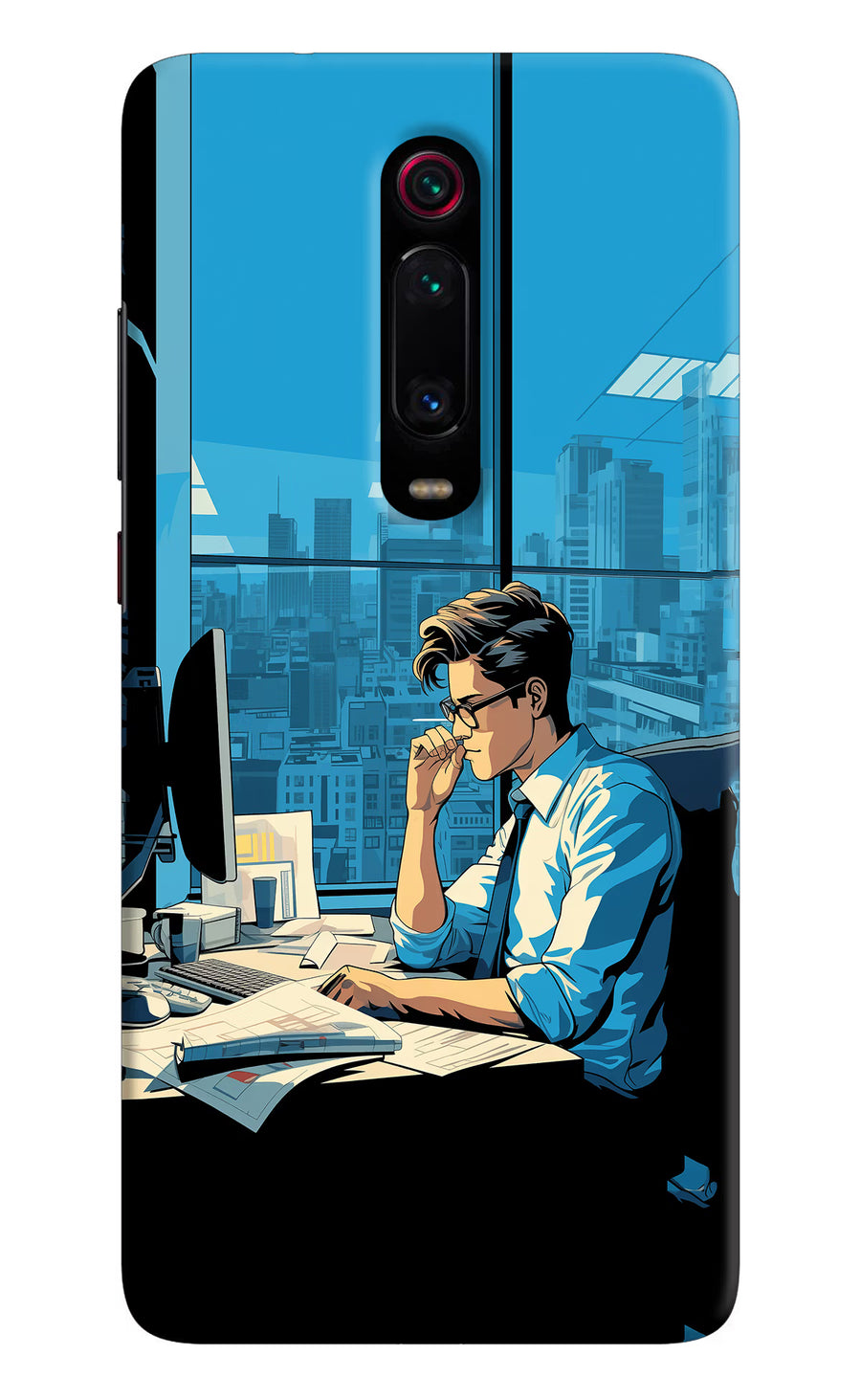 Focused Hustler (AI Generated) Redmi K20 Pro Back Cover, Hard case