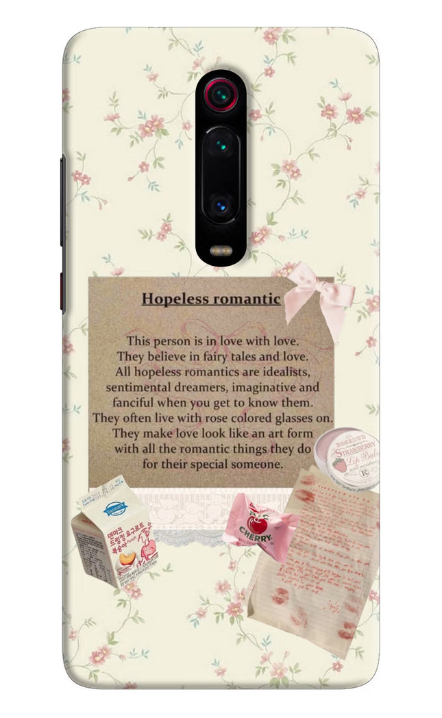 Hopeless Romantic Redmi K20 Pro Hard Case Back Cover by Casekaro