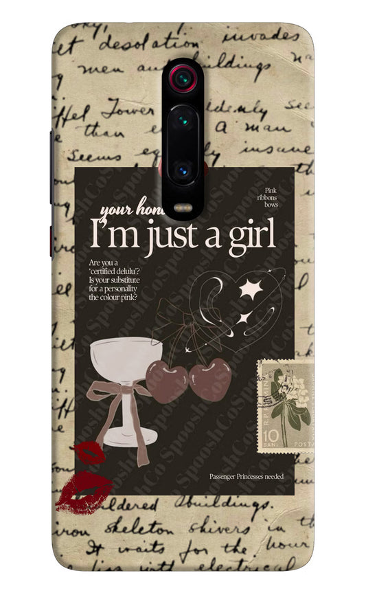 I am just a girl Redmi K20 Pro Hard Case Back Cover by Casekaro