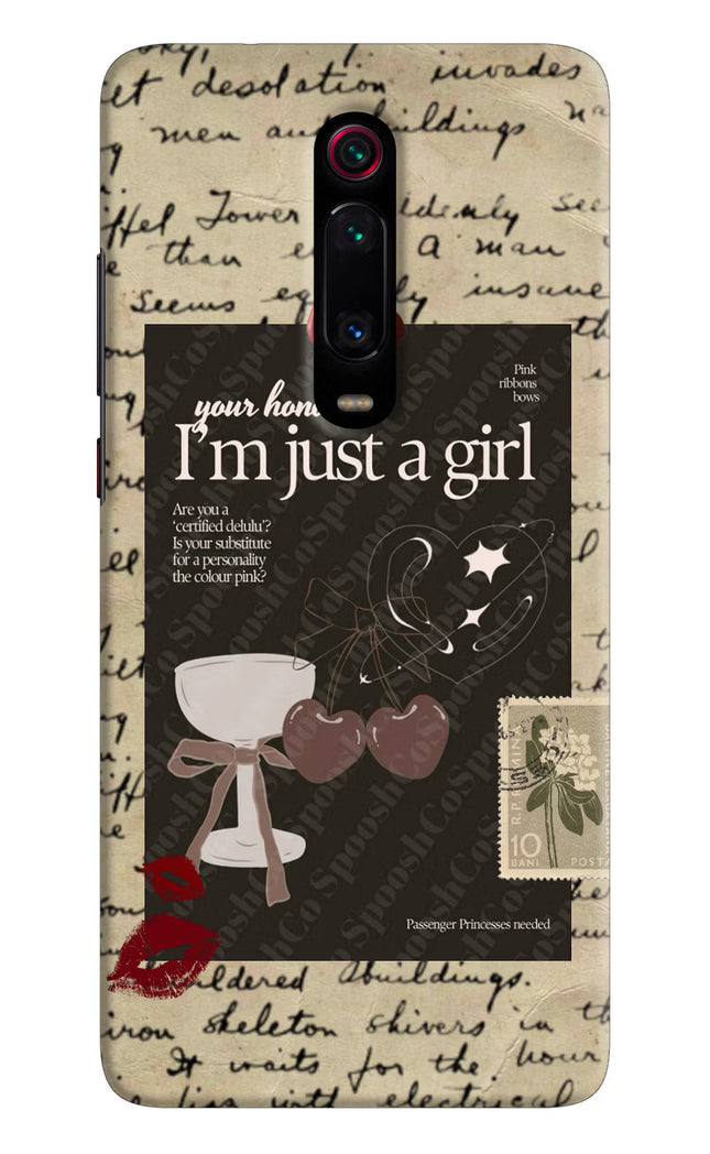 I am just a girl Redmi K20 Pro Hard Case Back Cover by Casekaro