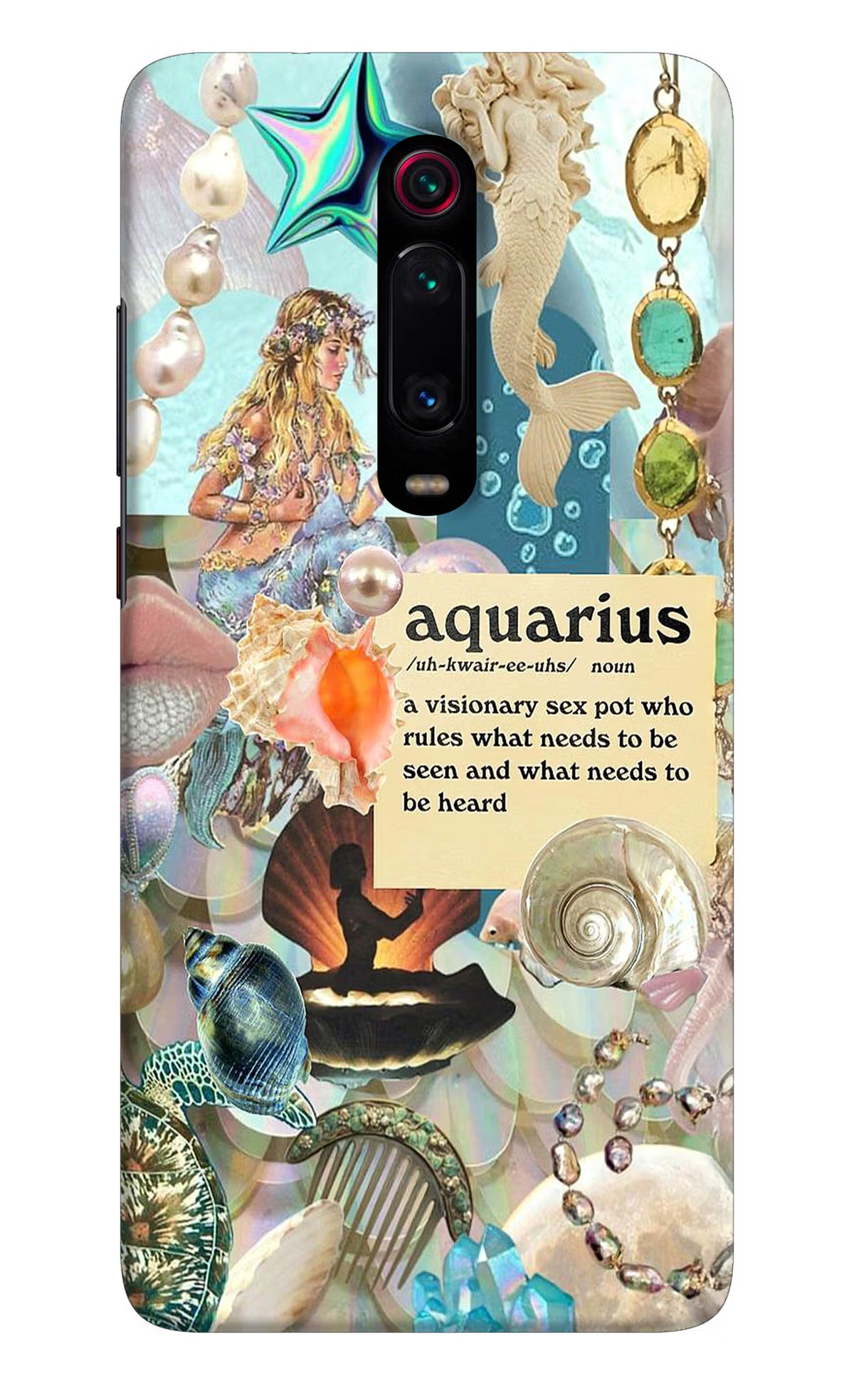 Aquarius Zodiac Redmi K20 Pro Hard Case Back Cover by Casekaro