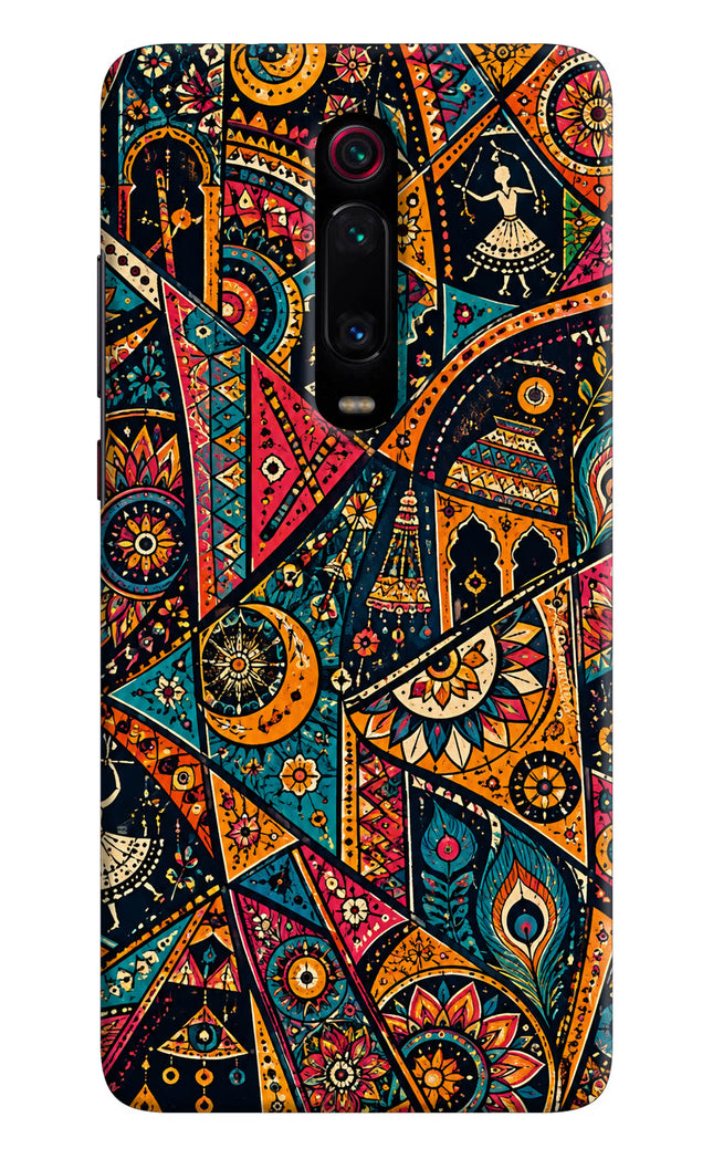Folk Print Redmi K20 Pro Hard Case Back Cover by Casekaro