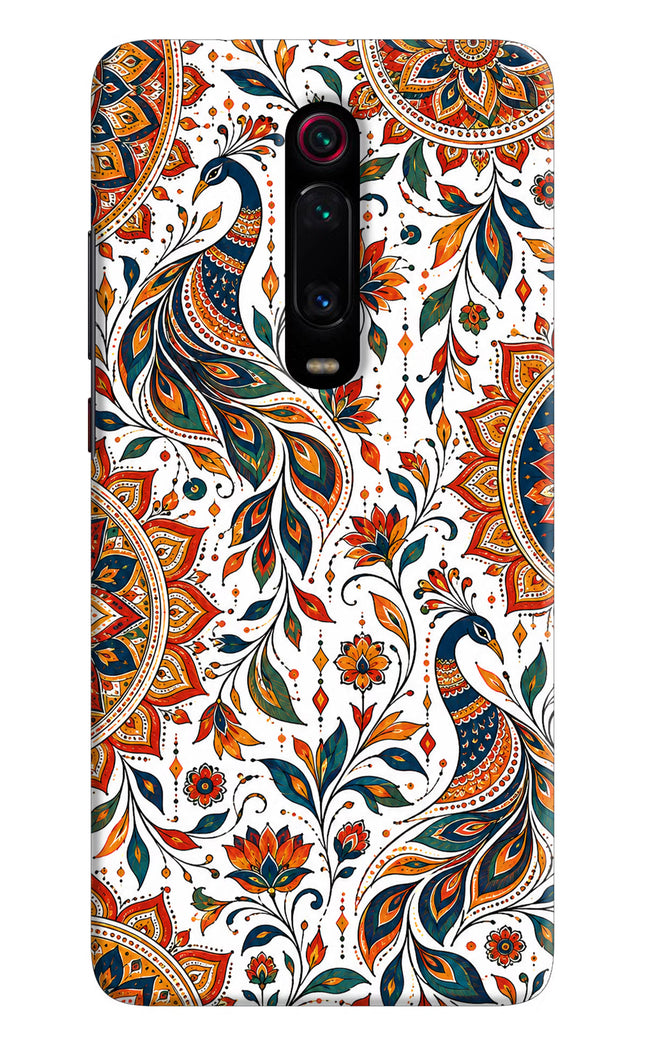 White Mayura Redmi K20 Pro Hard Case Back Cover by Casekaro