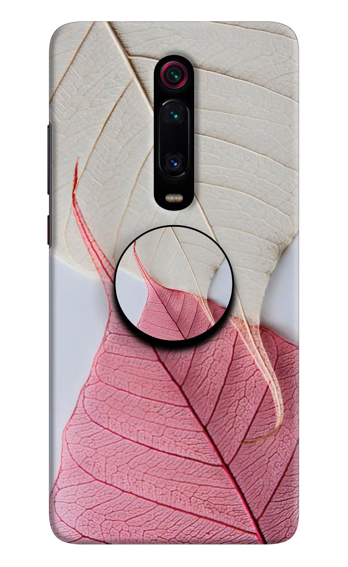 White Pink Leaf Redmi K20 Pro Pop Case by Casekaro