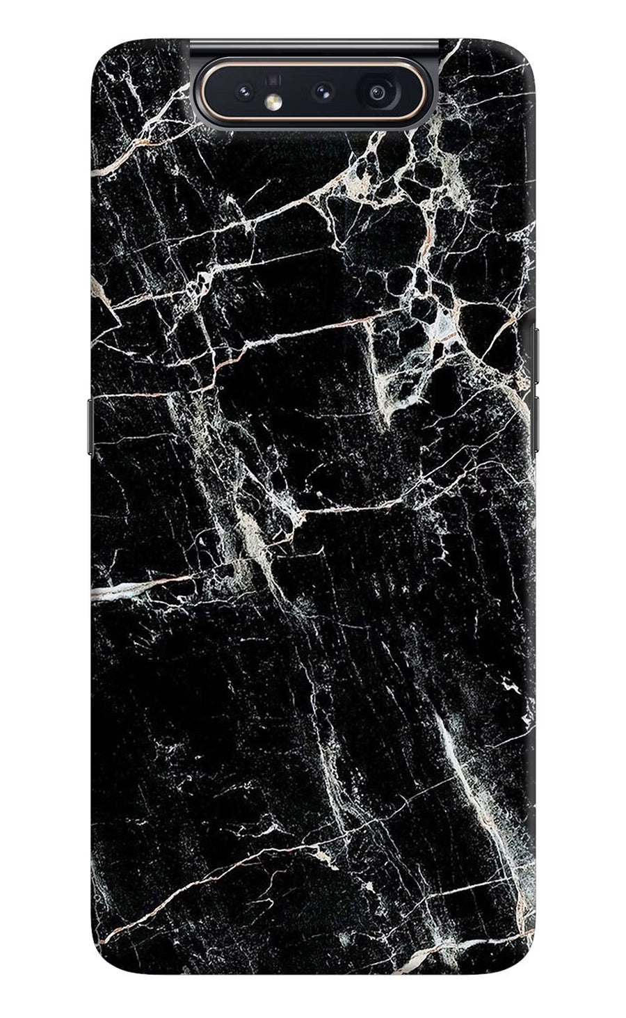 Black Marble Texture Samsung A80 Back Cover, Hard case
