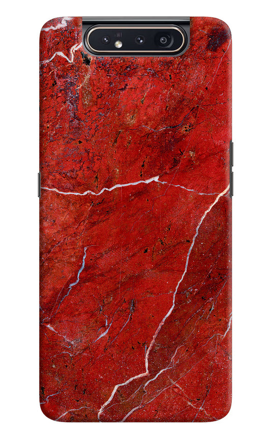 Red Marble Design Samsung A80 Hard Case Back Cover by Casekaro